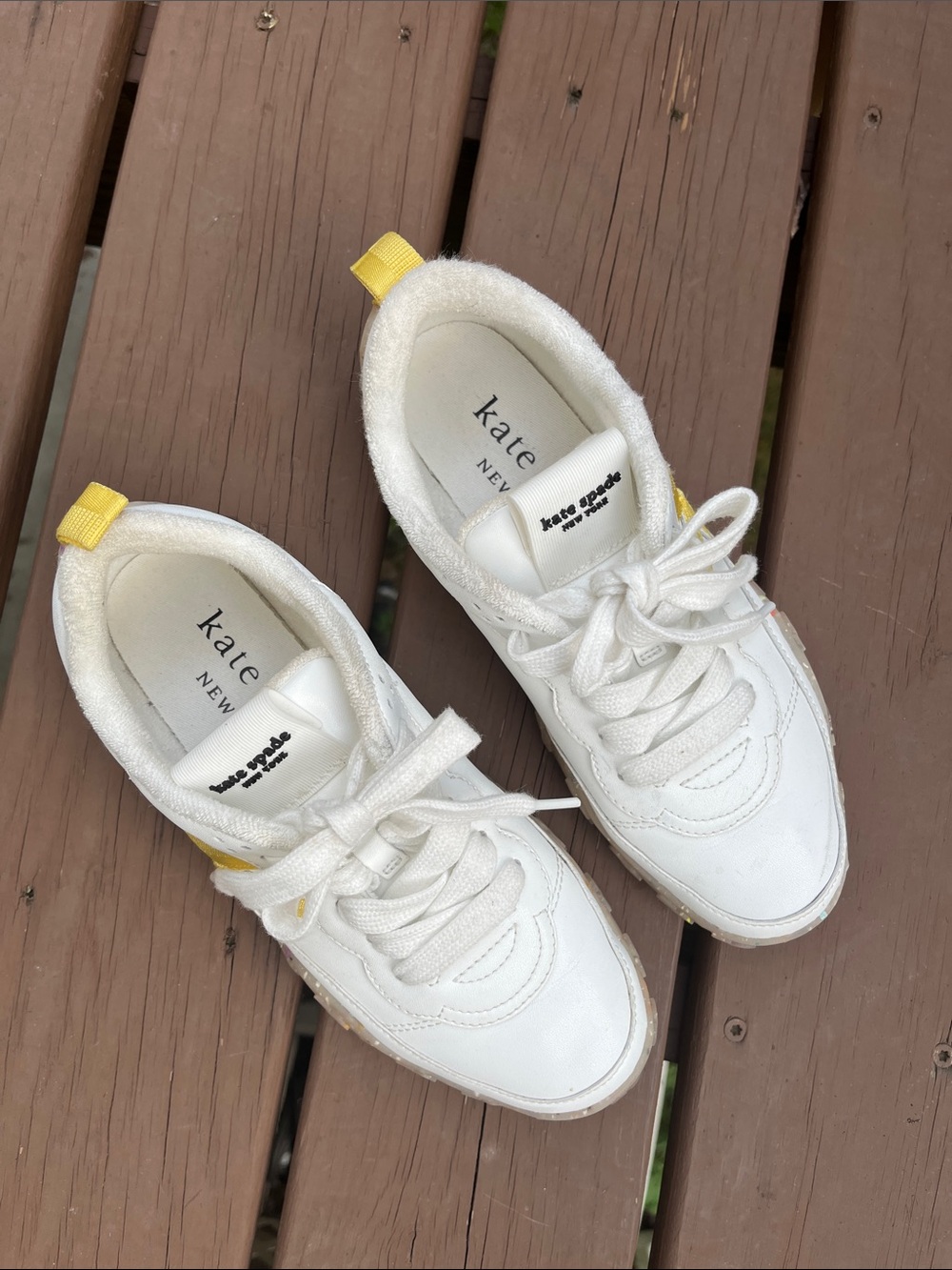 Kate spade K for Kate leather sneakers size 8-1\2 B.